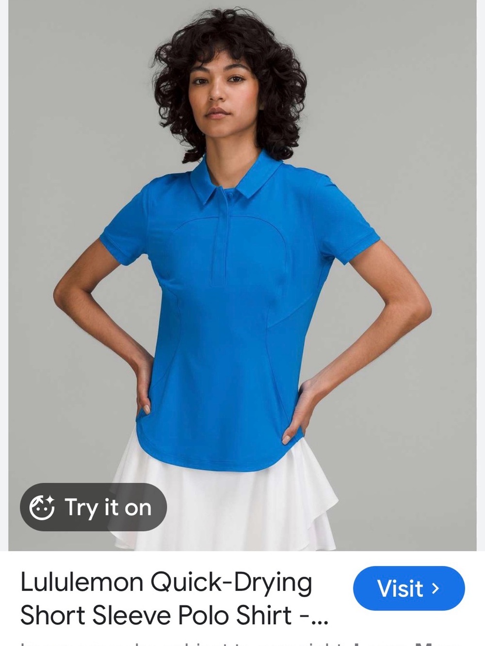 Lululemon quick-dry polo. Women’s 10